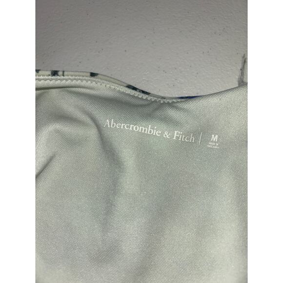 Abercrombie Bikini Upside Down Halter Triangle Top Mid-Rise High-Leg Bottoms - Picture 13 of 13